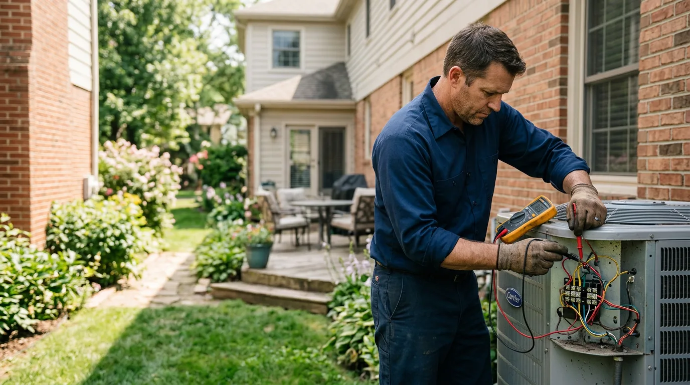 HVAC technician working near Haviland, KS
